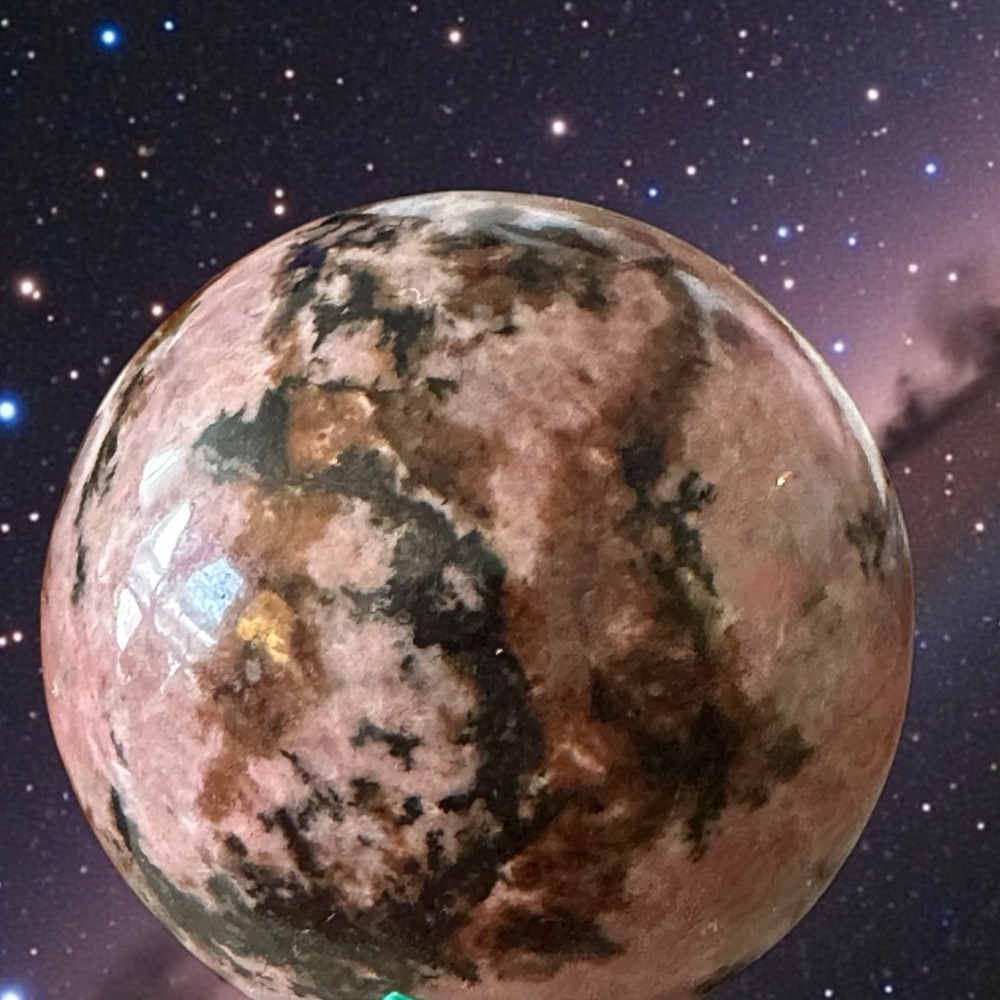Rhodonite Crystal Sphere